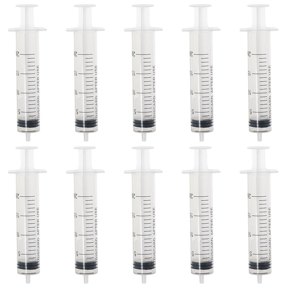 10 Pack 20ml Syringe Syringe Without Needle Rubber Ring Used In Scientific Laboratories Liquid Pet Medicine Feeder