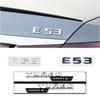 3D ABS Black E53 Logo Letters TURBO 4MATIC Badge Car Rear Star Sticker Trunk Emblem For Mercedes Benz W212 W213 E Class