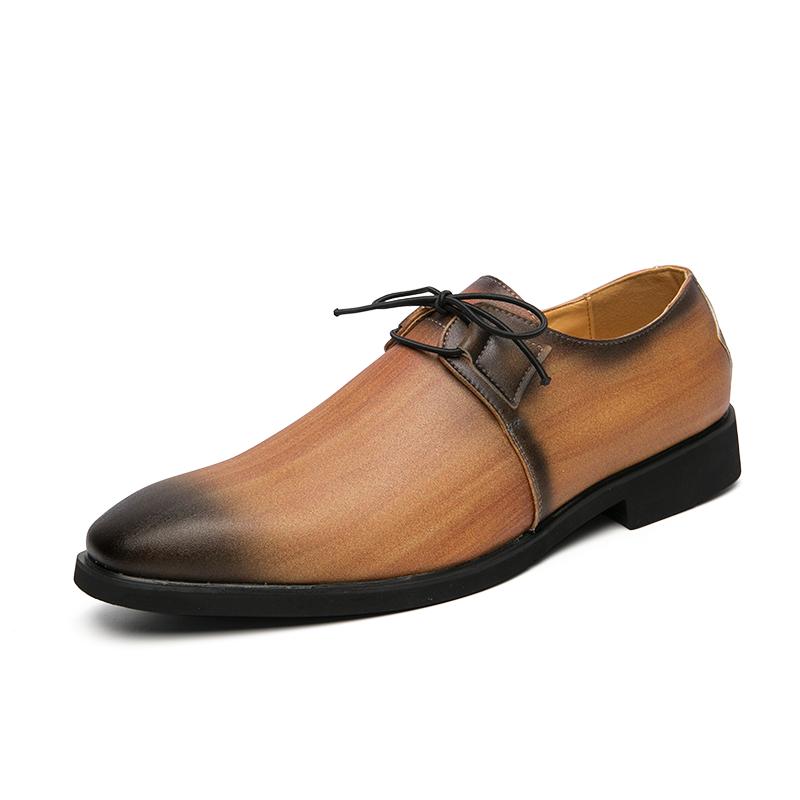 Elegant Pink Men's Dress Shoes Size 48 Wedding Banquet Men Leather Shoes Casual Lace-up Oxford Shoes Man chaussures homme cuir