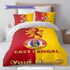 Name Custom East Bengal FC Pattern Bedding Set Quilt Cover Pillowcase Home Decor Gift (1 * duvet cover + 2 * pillowcase, without core)