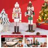 36CM Christmas Nutcracker Chef Series Wooden Nutcracker Ornament Gingerbread Man Soldier Handcraft Doll Home Desktop Decoration