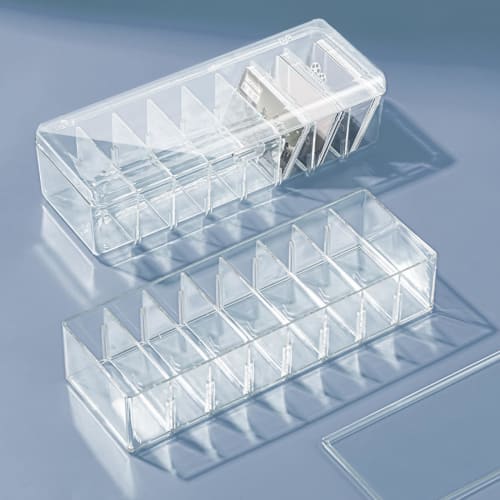 Cabilock 2-Pack Card Storage Box Organizer with Lid, Transparent, Acrylic, for Kids, The Pet Box