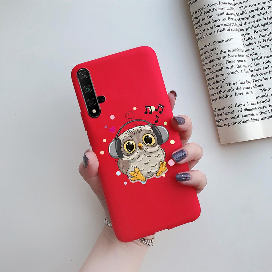 For Honor 20 Case Cartoons Love Heart TPU Funda For Huawei Honor 20 Pro Lite YAL-L21 YAL-L41 20S MAR-LX1H Back Cover Phone Case