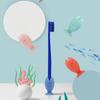 6pcs Silicone Fish Toothbrush Holder Vertical Non-slip Storage Rack Shelf for Home Dormitory Bedroom Bathroom Showerig