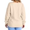 Women's Fashion Casual Solid Color Oversized  Long Sleeve Loose Fit Top
