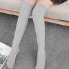 Japan and South Korea Thin Vertical Strip Knee Socks Autumn and Winter New Japanese Drawstring Thin Stockings College Wind Cotton Women's Socks Tide