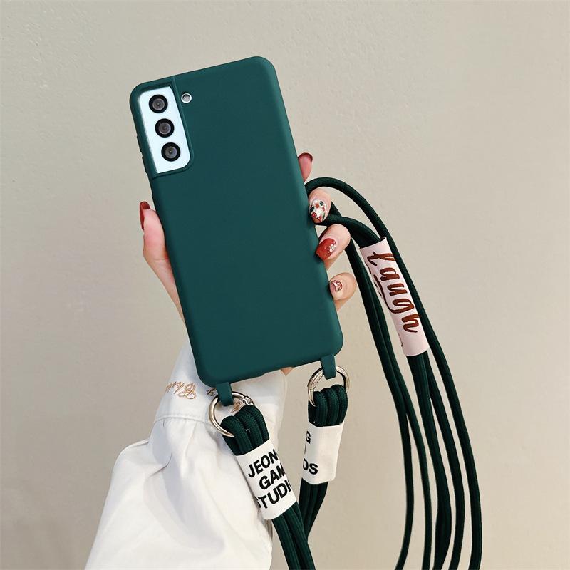 Candy Color Lanyard Integrated Soft Shell for Women Suitable for Samsung S25 UltraS24S23 Mobile Phone Case for Women A16A06 Japanese and Korean