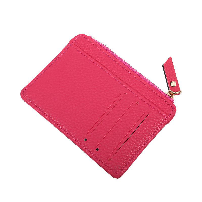 Wallet Mini PU Leather Card Holders Card Slots Purse Small Men Wallet Women Zipper Coin Pocket Ultra Thin Wallet Cardholder