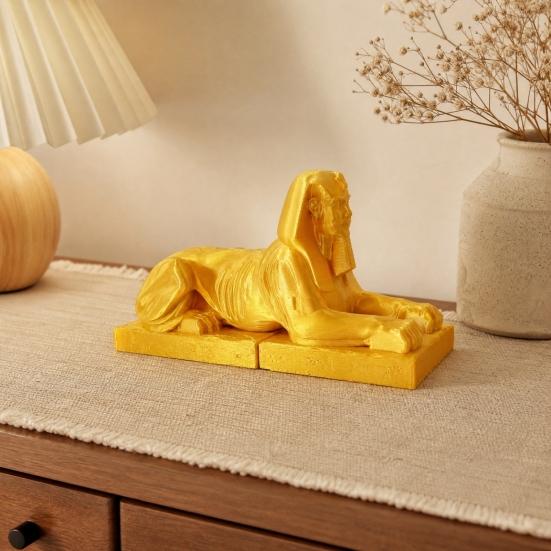 Sběratelská figurka egyptské sfingy, Mini soška sfingy tištěná 3D, Vintage egyptský suvenýr pro dekoraci domácího stolu