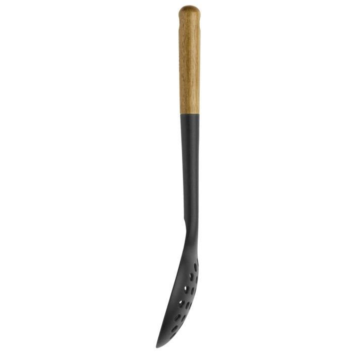Écumoire - STAUB - 31 cm - Silicone Noir - Bois d'Acacia - Odolné vůči mrazu 220°C