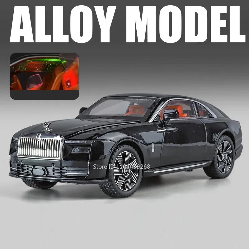 1:24 Rolls-Royce Spectre Cullinan Masory Car Model Toy Sound Light Shock Absorption Vehicle Models Desktop Ornaments Gift