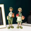 2Pcs/Set Resin Couple Ornament Love Statue Sculpture Figurine Home Livingroom Décor Accents Sculptures Engagement Couples Gift