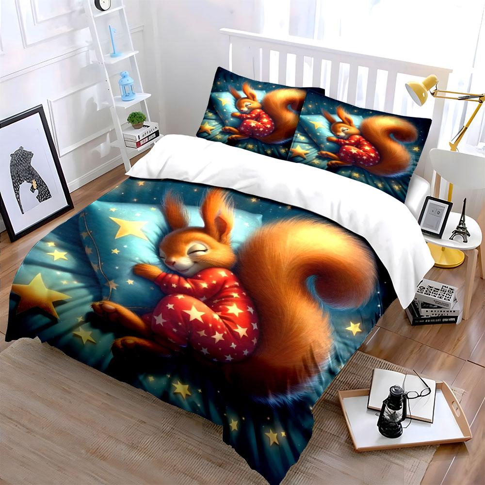 Starry Night Bedding Set Soft Comfortable Duvet Cover Bedding Set Included 1*Duvet Cover & 2*Pillowcases, Gift