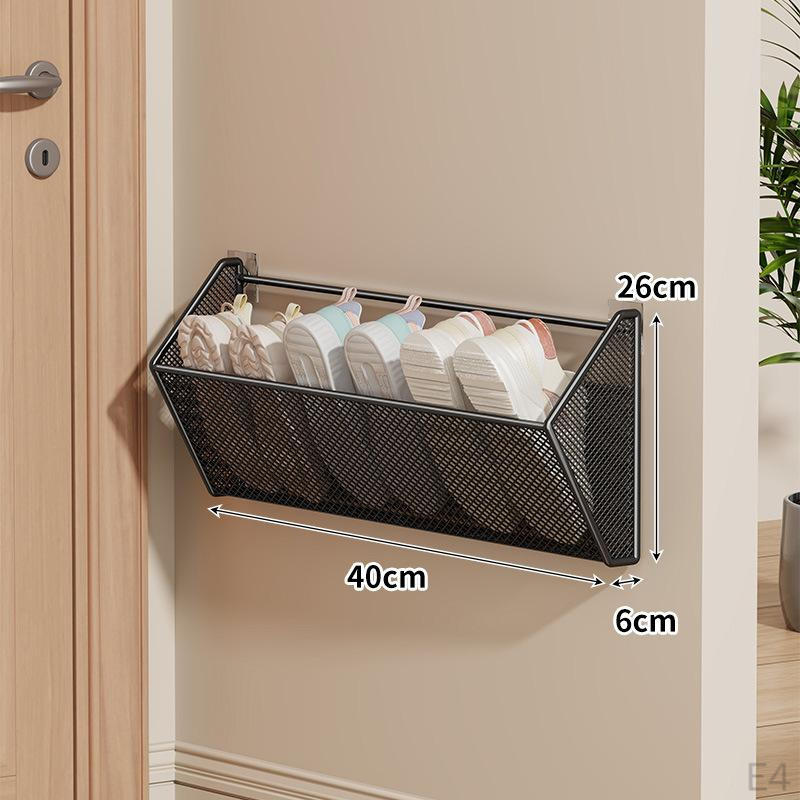 Pantofar metalic de perete cu rafturi ventilate, ideal pentru uși, pereți, dulapuri, jucării și