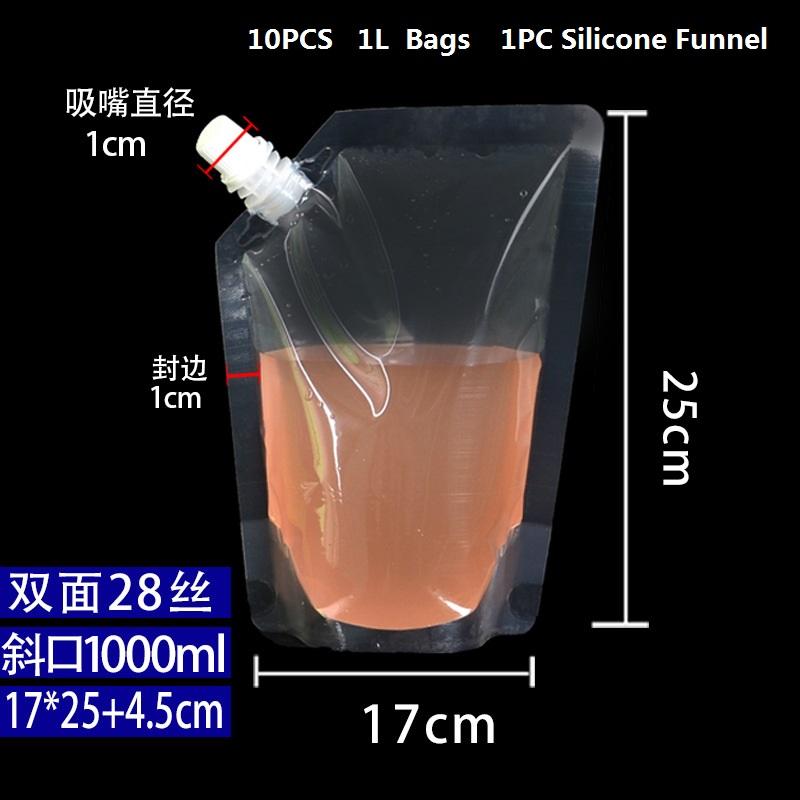 

Clear Plastic Flasks and Reusable Drink Bags Leak-Proof for Trave Outdoor Sport Running enthusiasts Concerts 8oz 16oz 32oz