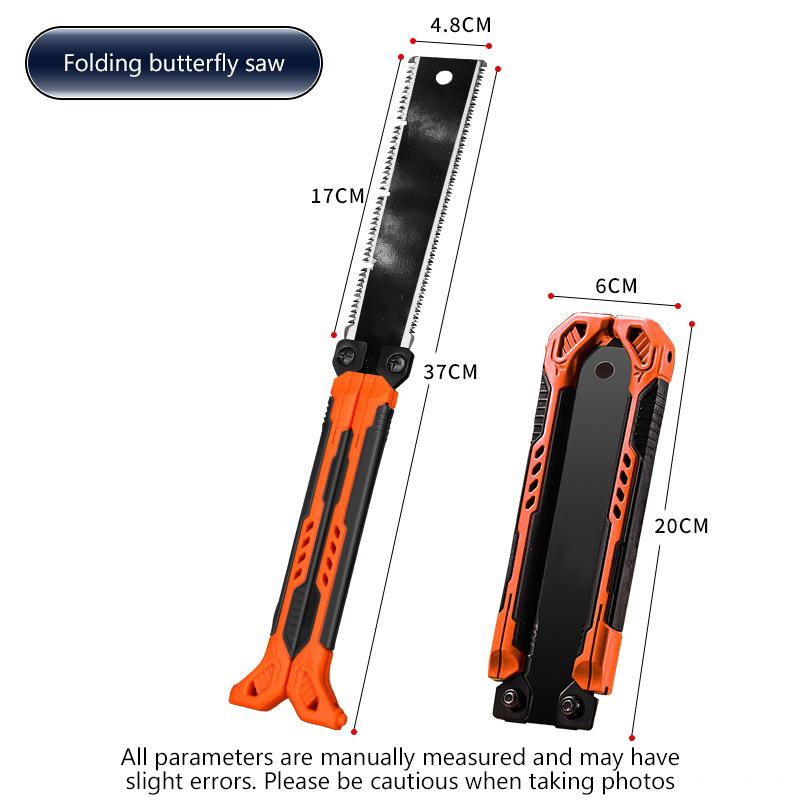 Saw Woodworking Hand Tools 14" Pocket Folding Saw Sk5 Wood Saw,13/14Tpi Double Edges Pull Saw Portable Camping Saw Flush Cut Saw