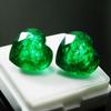 16 Ct Pair Natural Heart Emerald Green Shape Loose Gemstone CERTIFIED E-8hh 002