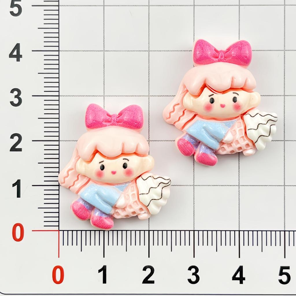 Dancing Girl Resin Accessories: Handmade Hair Clips, Phone Case Charms, Shoe Buckles, Fridge Magnets, Cup Stickers, Ornaments.