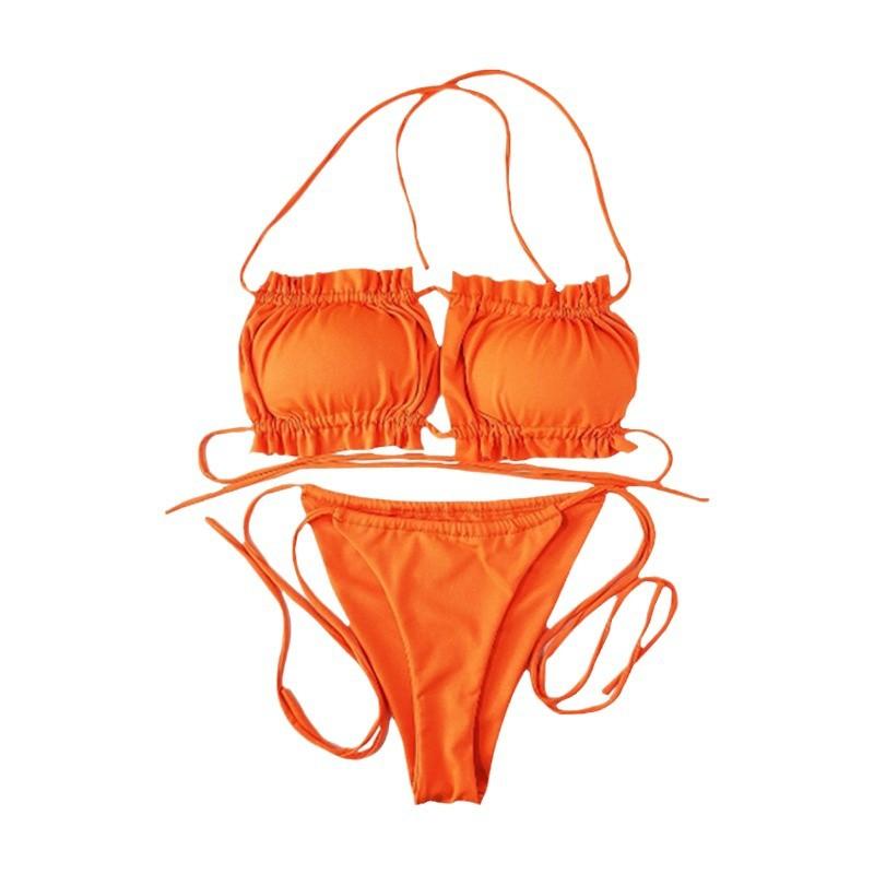 New Pleated Sexy Hollow Women's Bikini Swimsuit