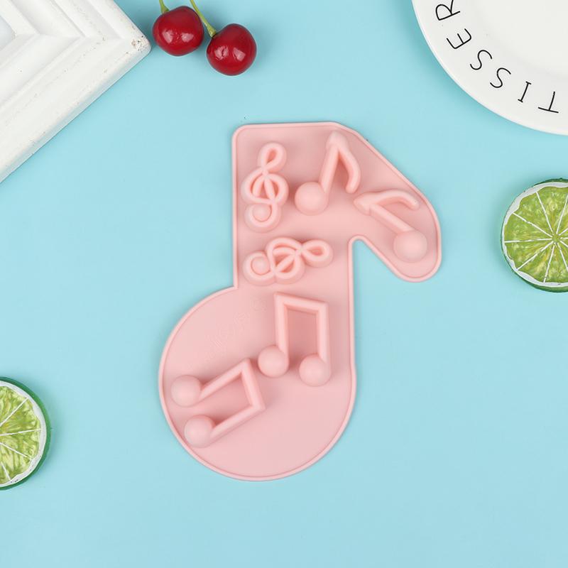 Molde de Silicona con Forma de Nota Musical Herramienta de Horneado de Resina para Cocina Molde de Hielo para Pastel y Chocolate DIY