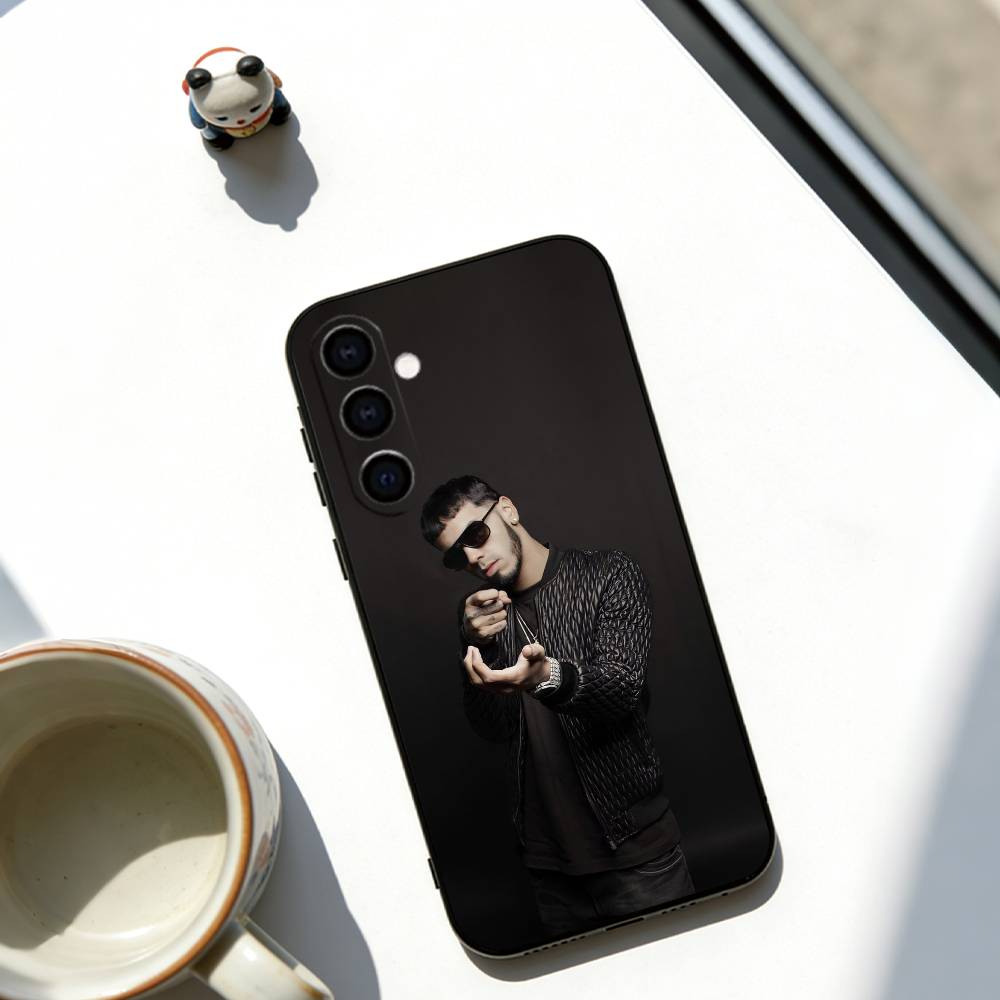 Anuel AA Phone Case Black Silicone Soft For Samsung Galaxy A73,A72,A71,A70,A53,A52,A51
