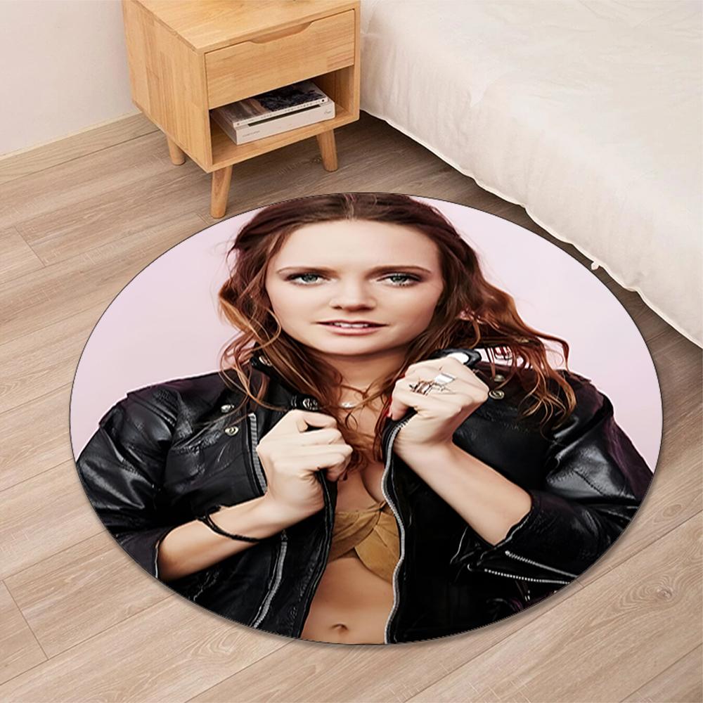 Tove Lo Printed Round Rug Carpet Chair Rug Area Rug Entryway Doormats,for Office Chair Living Room Bedroom Kitchen Room.
