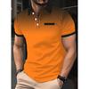 Summer Men's Lapel Short-sleeved T-shirt, Contrasting Polka Dot Shirt Polo Sport Golf Business Thin Polo