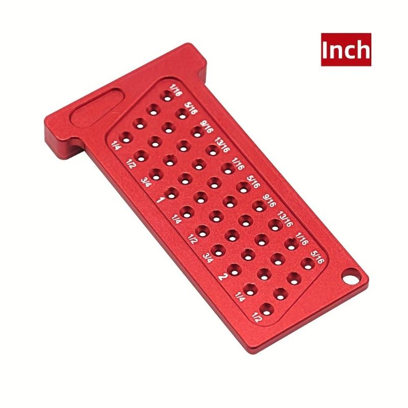 2 Pcs Woodworking Precision Hole Scribe Metal T-Ruler Pocket Ruler Measuring Tool Woodworking Scribe T65mm/T2.5in