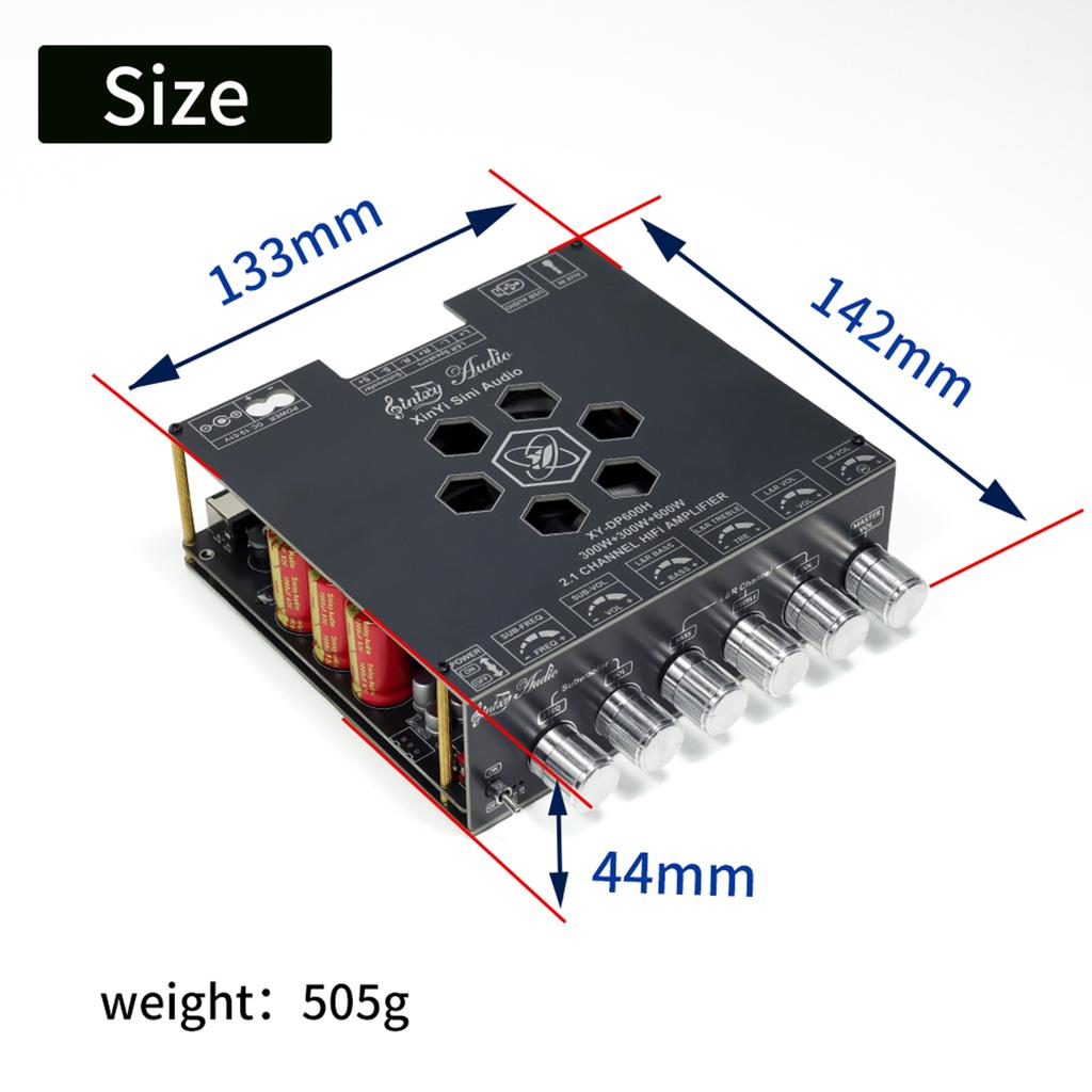 DP600H 600W 300Wx2 Bluetooth TPA3255 High Power Amplifier Board and Bass Theater Audio Stereo Sound Subwoofer Amp