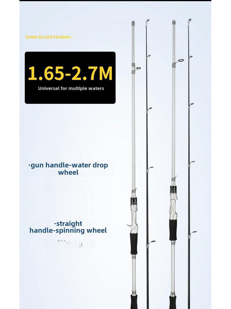 Adjustable Carbon Lure Rod with Gun Handle - Medium Light Weight, Straight Handle, Makou Leiqiang Rod for Casting Fishing.