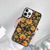 Khokhloma Russian Pattern Flower Phone Case For iPhone 17 Air 15 16 14 11 12 13 Pro MAX Plus