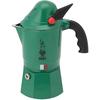 Cafetière italienne - bialetti - alpina - aluminium - 3 tasses - vert