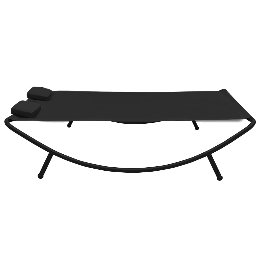 Sun Lounger Fabric Black