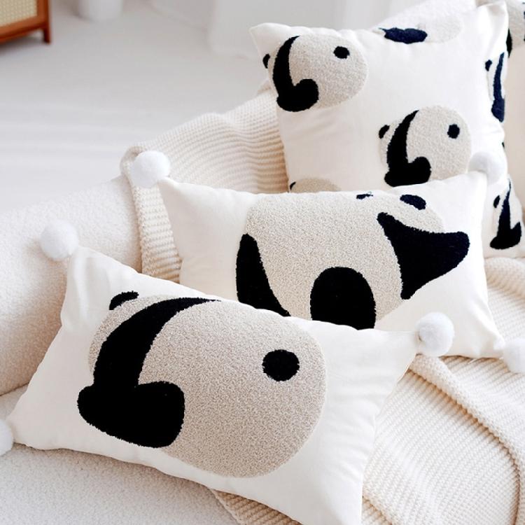 Cuddly Panda Pillow Case for Bedroom or Living Room Comfortable Sofa Pillowcase Removable Washable Cushion Cover
