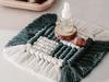 Handwoven Cotton Rope Heat Resistant Square Placemat with Fringe Decorative Table Pad for Hot Cups Plates and Coffee Mugs