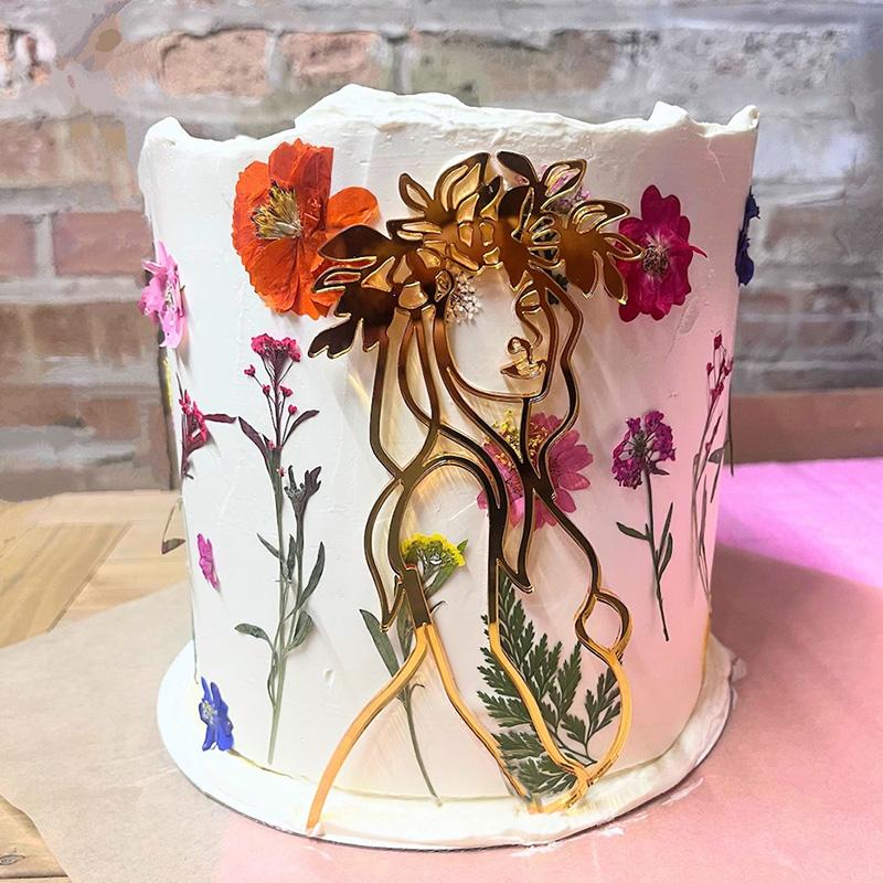 The Mummy To Be Cake Topper Happy Women's Day Expectant Mother Line Art Silhouette Cake Decoration Birthday Party Supplies