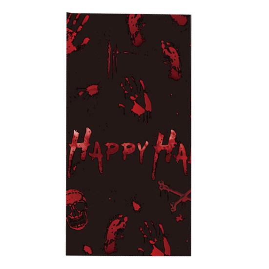 Halloween Tablecloth Spooky Ghost Printed Plastic Tablecloth Waterproof Indoor Outdoor Backdrop Banner Haunted House Decoration Creepy Party Favors