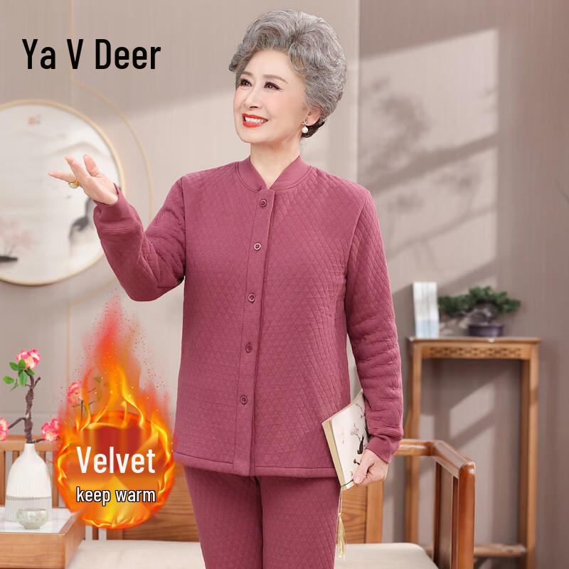 

Yalu Women s Plus Size Warm Autumn Cardigan & Pants Set 2XL