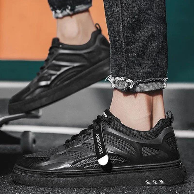 Herren Freizeitschuhe Sommer Mesh Atmungsaktiv Bequeme Sneaker Für Herren 2024 Vielseitig Leicht Abriebfest Herren Flache Schuhe