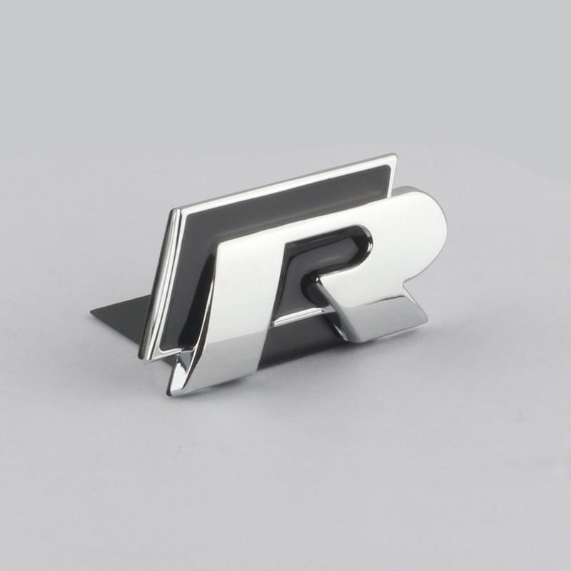 Compatible R Line Logo Sticker for Volkswagen Golf, CC, Scirocco, Magotan, Sagitar, and Polo - Rear Emblem/Grille Badge