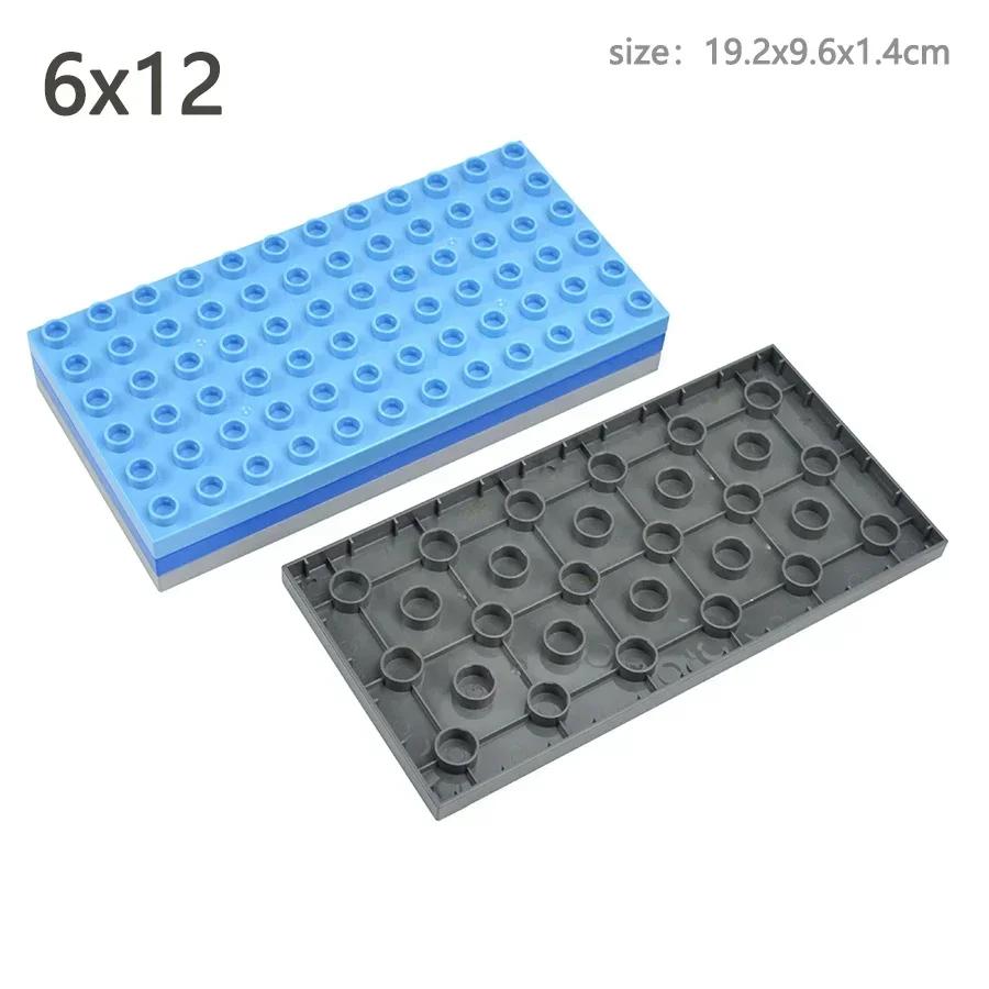 Double Sided Plate Creative Large Particle Double Floors Building Block BasePlate DIY Bricks Compatible Big Size Kid Toy Duploes