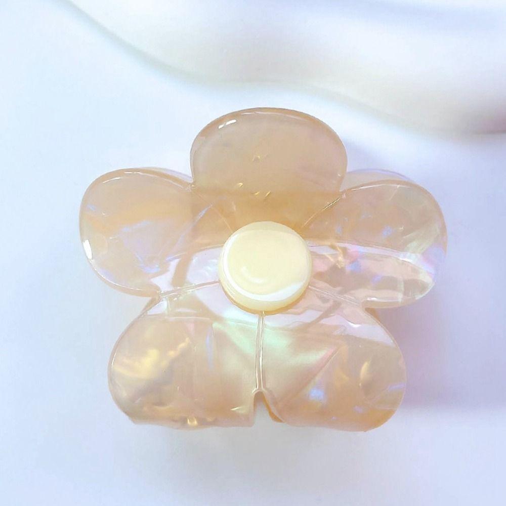 

Shape Acetic Acid Female Hair Accessories Flower Hair Claw Korean Style Headwear Small Hair Clip бежевый