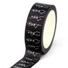 1pc 10M Deco Bat Rose Skull Black Cat Haunted House Halloween Masking Washi Tape Set for Scrapbooking Cute Journal Stationery