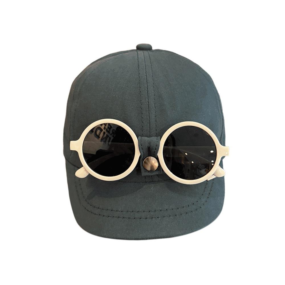 Sunshade Kids Children Sun Visor Hats Sunscreen Hip Hop Hat With Sunglasse Spring Summer Autumn