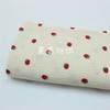 0.5m/1m/2m Soft Khaki Strawberry Print Double Crepe Gauze Fabric 100% Cotton Fabric DIY Sewing Clothing Baby Breathable Texture