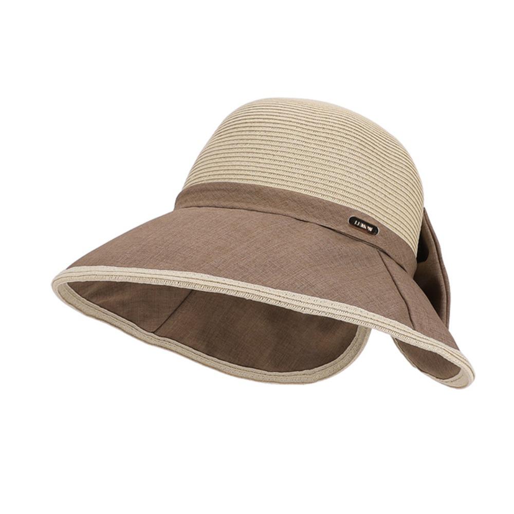 Weave Bow Fisherman Hat Large Bow Straw Hat Elegant Sunscreen Bucket Hat  Summer