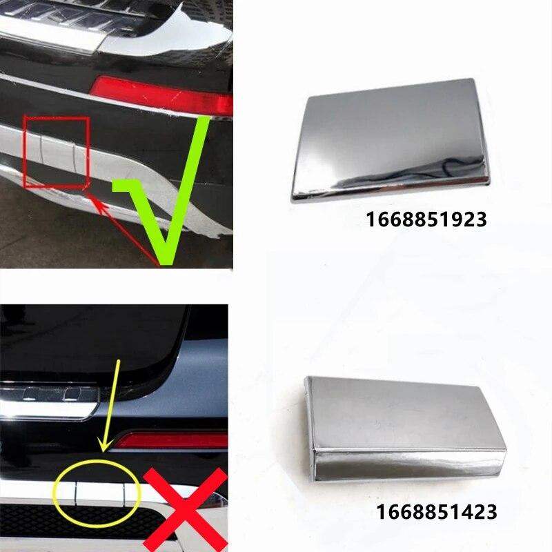 For 2012-2015 Mercedes Benz ML GLE Class ML350 Rear Bumper Tow Hook Eye Cover Cap Chrome Silver