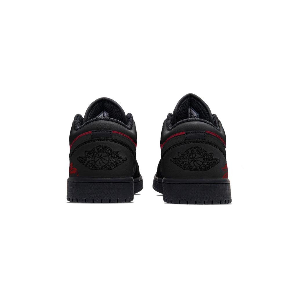 Jordan Air Jordan 1 Vintage Basketball Shoes Men's Low top Black/Red 553558-093(Team766-)
