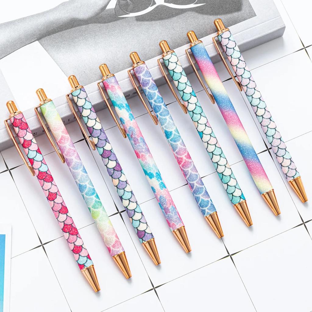 1 Piece Ballpoint Pen Fish Patterns Luxury Cute Wedding Metal Stationery School Office Supplies Pens