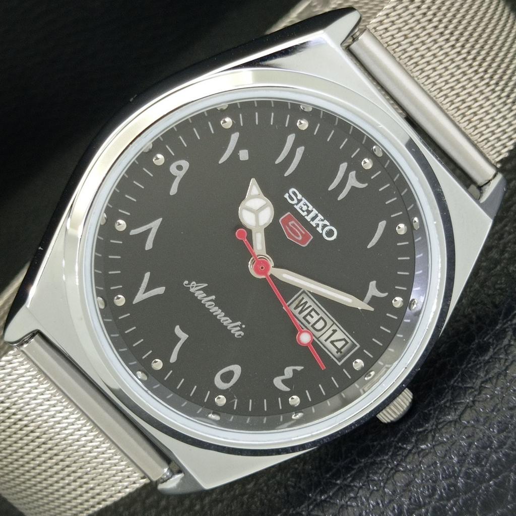 

ВОССТАНОВЛЕННЫЕ ВИНТАЖНЫЕ МУЖСКИЕ ЧЕРНЫЕ ЧАСЫ SEIKO 5 AUTOMATIC 6309A ЯПОНИЯ a441393-5 Sk-a441393